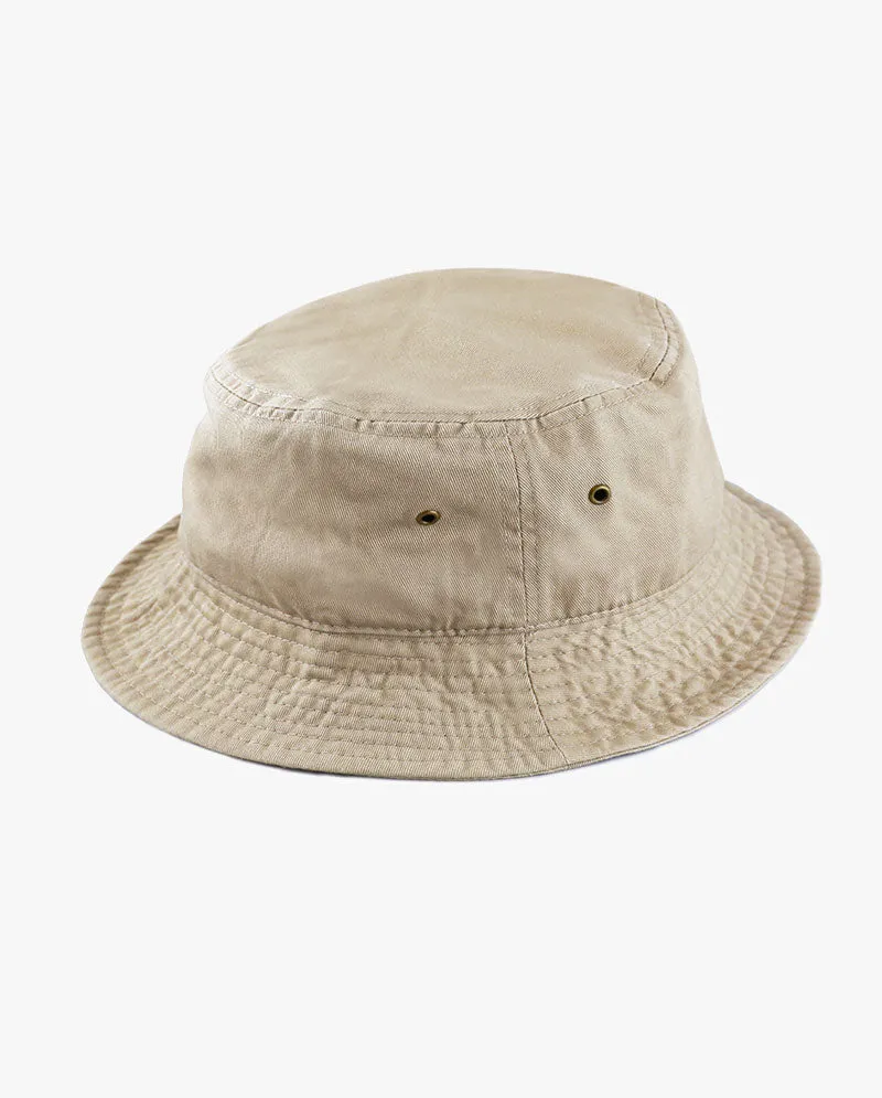 The Hat Depot Kids - Washed Cotton Packable Bucket Travel Hat