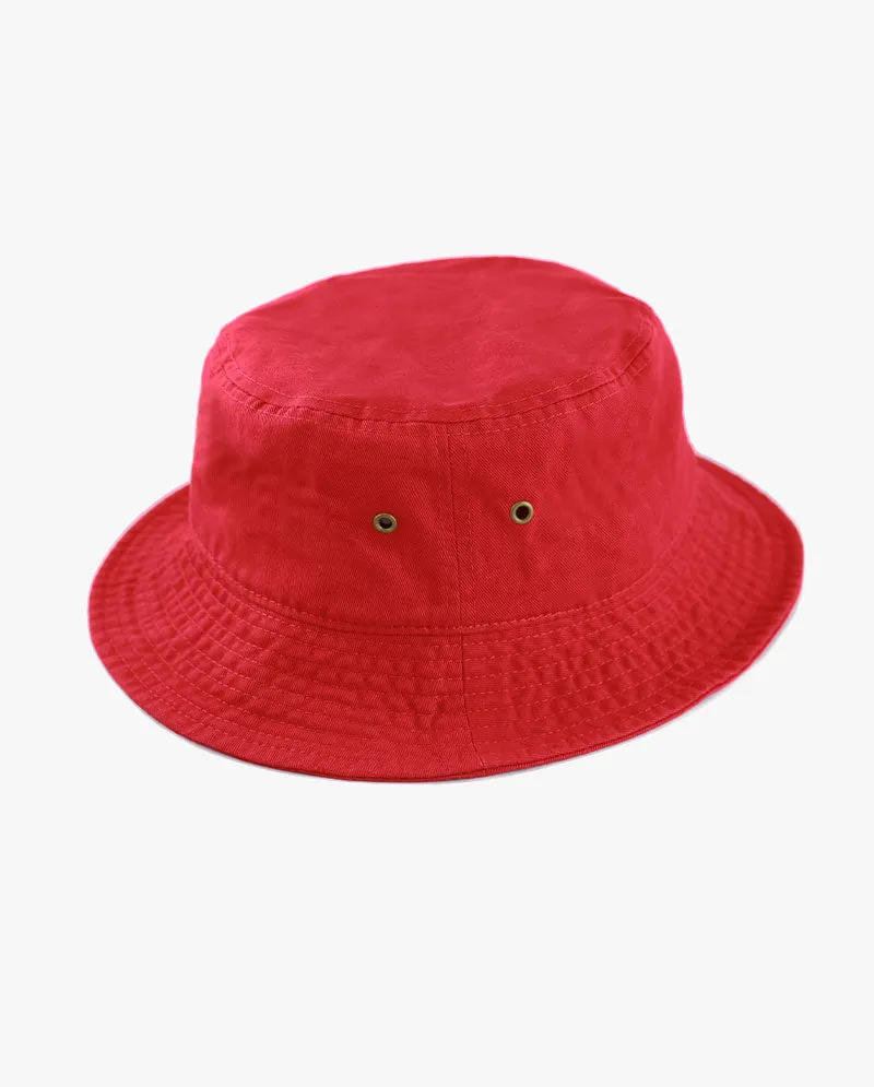 The Hat Depot Kids - Washed Cotton Packable Bucket Travel Hat