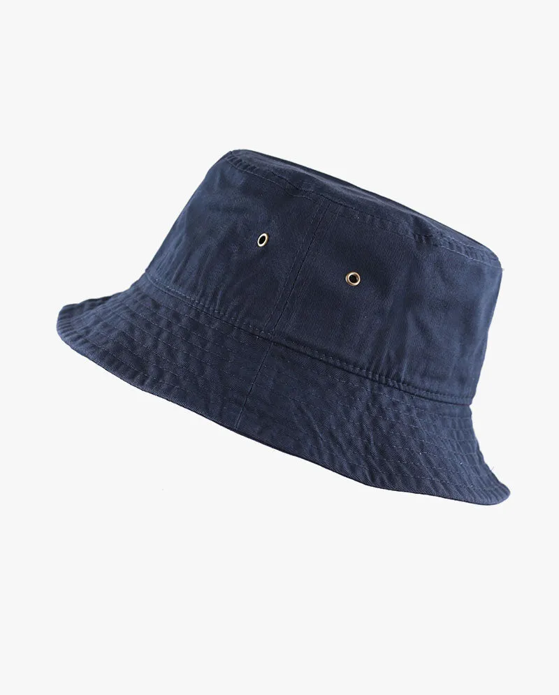 The Hat Depot Kids - Washed Cotton Packable Bucket Travel Hat