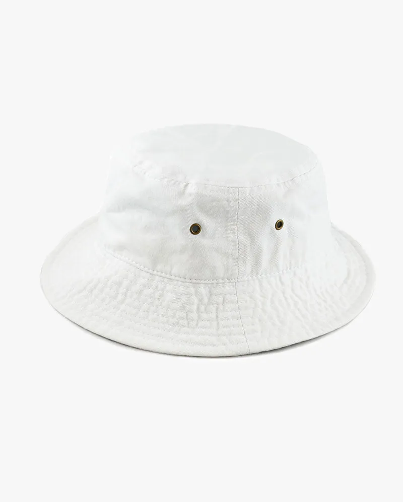 The Hat Depot Kids - Washed Cotton Packable Bucket Travel Hat