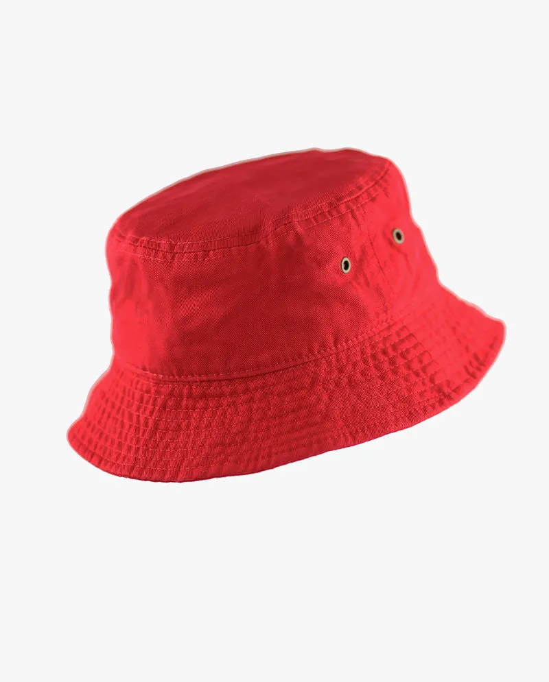 The Hat Depot Kids - Washed Cotton Packable Bucket Travel Hat