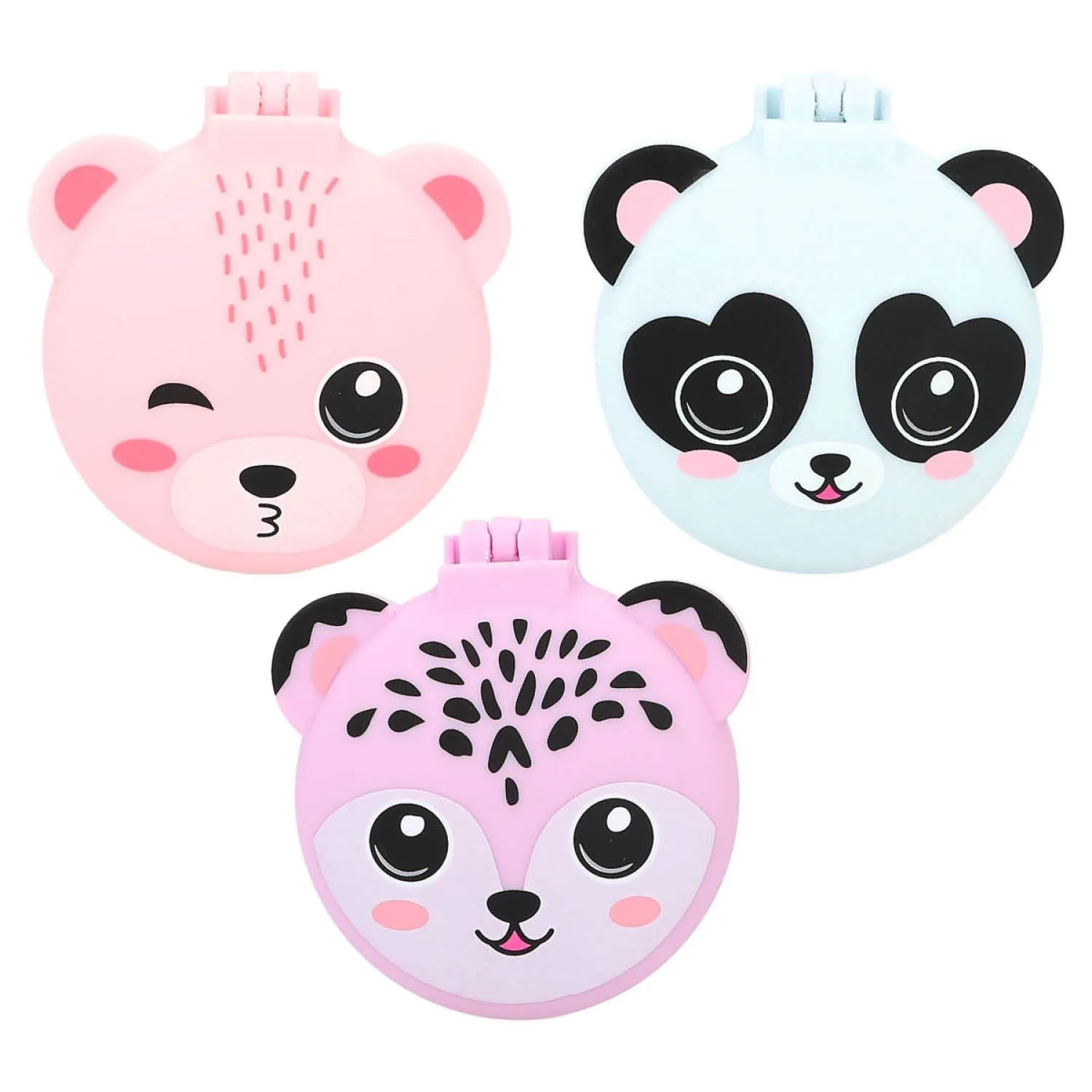 TOPModel Folding Animal Hairbrush with Mirror - Choice of 3