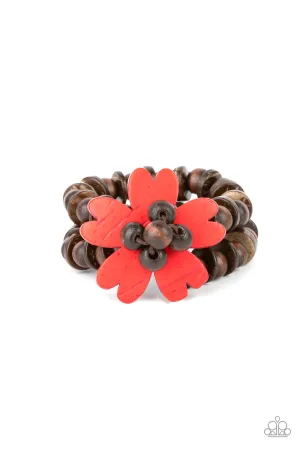 Tropical Flavor - Red Paparazzi Bracelet