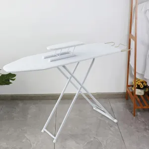 Urbane Home 42 Inch Ironing Board With Small Board|Ironing Stand For Clothes|Press Table for Home (White)