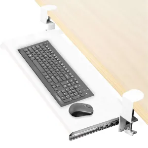 VIVO White Clamp-on Keyboard Tray, MOUNT-KB05W