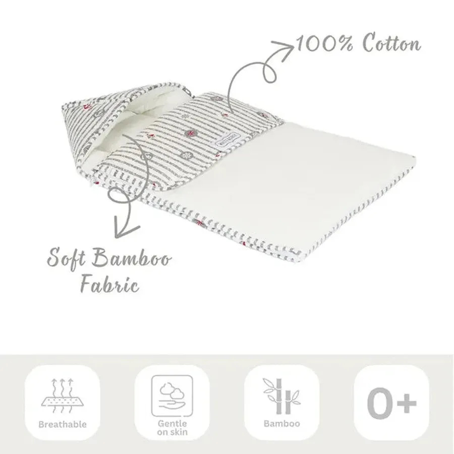 White & Grey Baby Sleeping Bag - Anchor